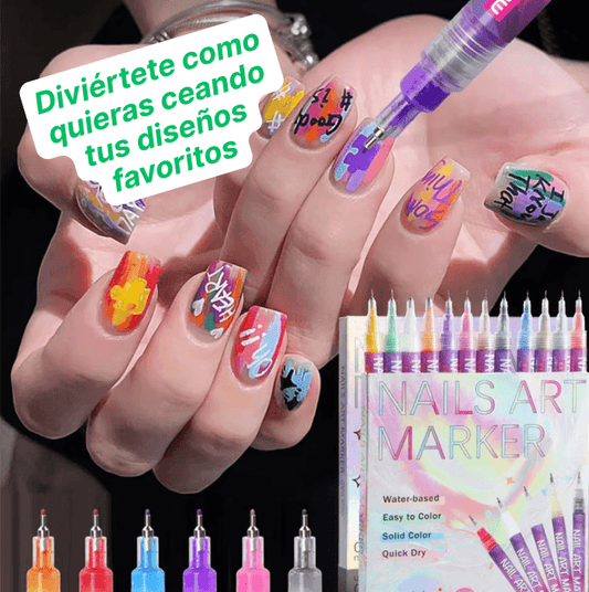 Set 12 MARCADORES para Uñas💅